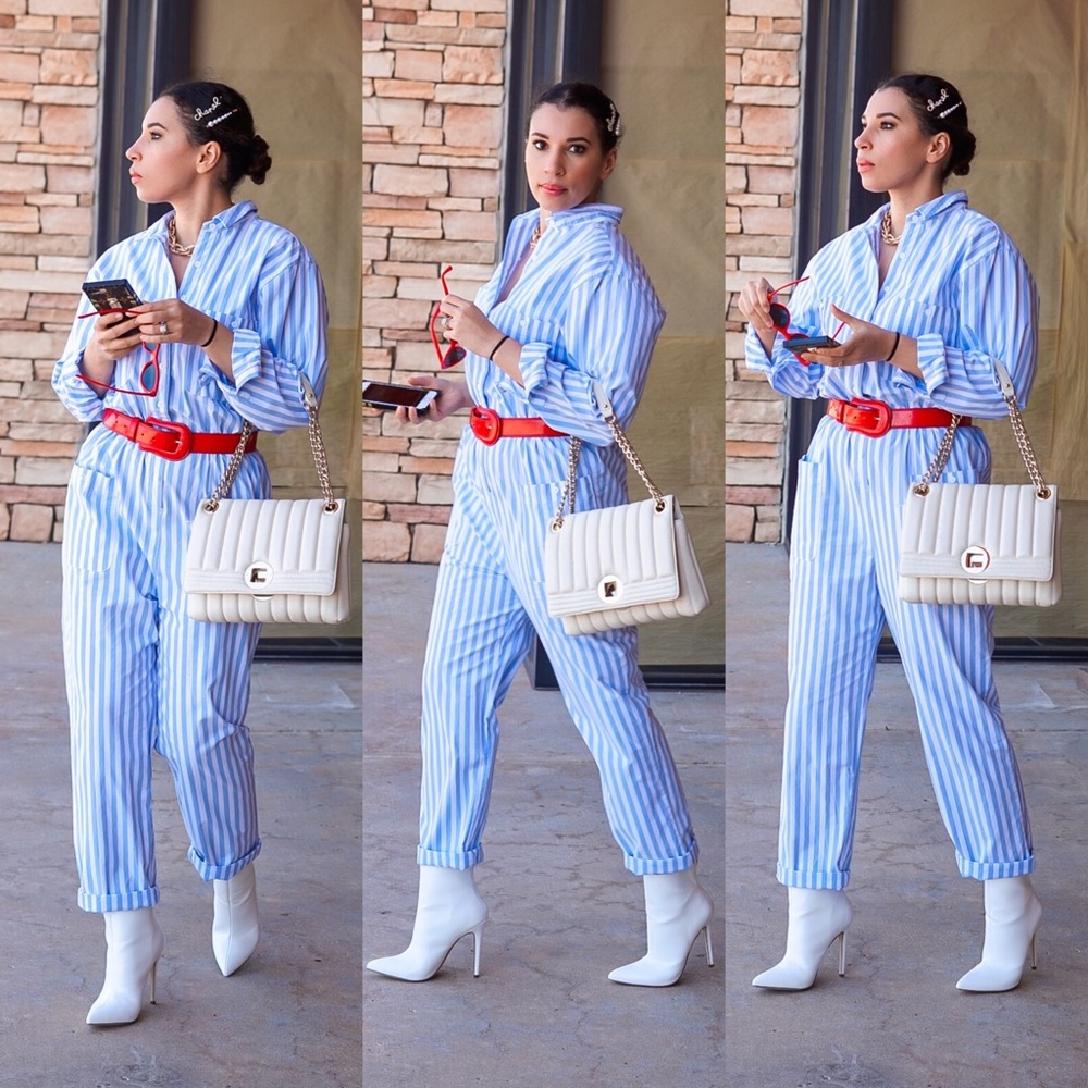 UO Stripped Boiler Suit Overalls